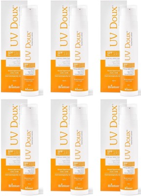 Brinton Sunscreen - SPF 30 PA+++ UvDoux Sunscreen Lotion with SPF 30 in Oil Free Formula,50 ml x Pack of 6(300 ml)