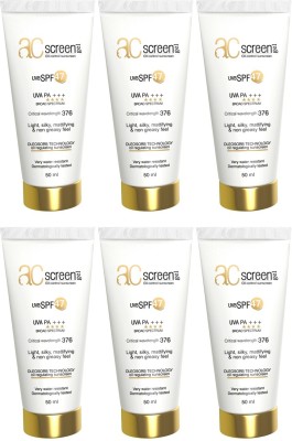 Acscreen Sunscreen - SPF 47 PA+++ Sunscreen For Oily And Acne Skin : Pack of 6(50 ml)