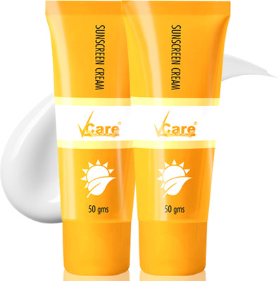 Vcare Sunscreen - SPF 50 PA++ Sunscreen SPF 30 Matte Cream 50g for Women & Men For All Skin Types (Pack of 2)(100 g) Vcare Sunscreen - SPF 50 PA++ Sunscreen SPF 30 Matte Cream 50g for Women & Men For All Skin Types (Pack of 2)(100 g)