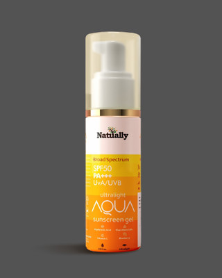 Natually Sunscreen - SPF 50 PA+++ ultralight Aqua sunscreengel|(50 g)