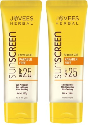 JOVEES Sunscreen - SPF 25 Fairness Gel Sunscreen | Oily & Combination Skin(200 ml)