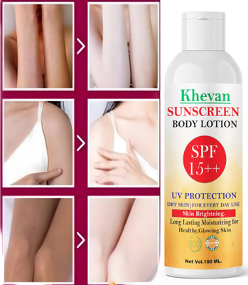 Khevan Sunscreen - SPF 50 PA++ Skin Whitning And Moturising Cream Man And Woman(100 ml)