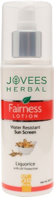 JOVEES Sunscreen - SPF 25 PA+++ Fairness Lotion Water Resistant Sun Screen (Liquorice With UV Protection SPF 25)(100 ml)