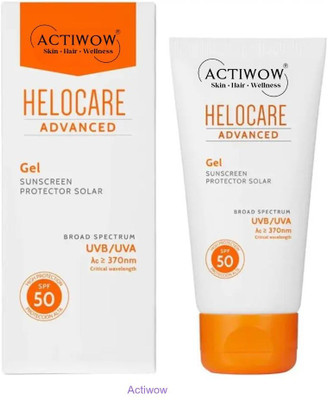 Actiwow Sunscreen - SPF 50 Helocare SPF 50 Sunscreen with Lightweight Moisture(60 g)