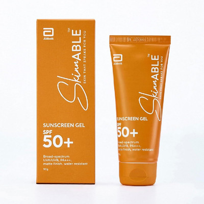 Skinnable Sunscreen - SPF 50 PA+++ Sunscreen Gel Abbotts Skincare Broad Spectrum UVA UVB Protection(50 g)