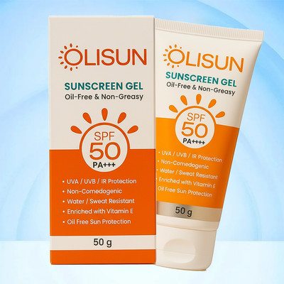 OLISUN Sunscreen - SPF 50 PA++++ Travel-Friendly SPF 50 PA ++++ Sunscreen Gel – Instant Absorption & Soothing(50 g)