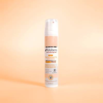 ASTABERRY Indulge Tinted Matte Sunscreen SPF 50 PA+++ UVA/B & Blue Light Protection - SPF 50 PA+++