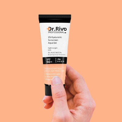 Dr rivo professional Sunscreen - SPF 50+ PA++++ Gel based sunscreen | Broad spectrum | No White Cast | Lightweight | Non greasy(50 g)