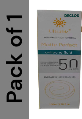 DECLOS Sunscreen - SPF 50 PA+++ ultrabiz 5n matt perfect sunscreen(100 g)