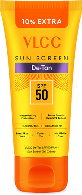 VLCC Sunscreen - SPF 50 PA+++ De-Tan Sunscreen Gel Cream - For Sun Protection(125 ml)