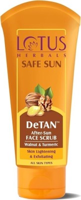 LOTUS HERBALS Sunscreen Safe Sun DeTan After-Sun Face Scrub_100g(100 g)