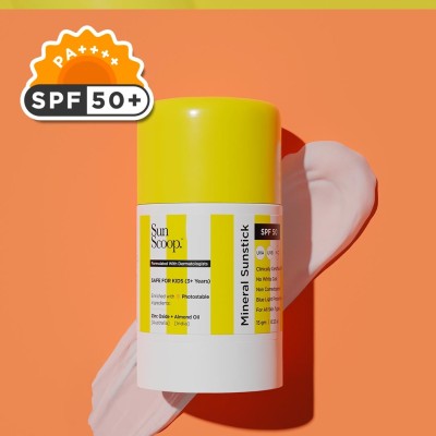 SunScoop Sunscreen - SPF SPF 50 PA++ Mineral Sunscreen Stick | Broad Spectrum, For Sensitive Skin(18 g)