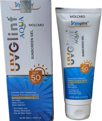 MOLCARO Sunscreen - SPF 50 PA+++ UVGLINT AQUA GEL(100 ml)