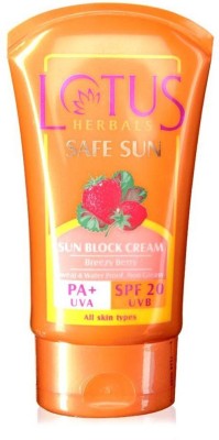 LOTUS HERBALS Sunscreen - SPF 20 PA+ SAFE SUN SUBLOCK CREAM(100 g)