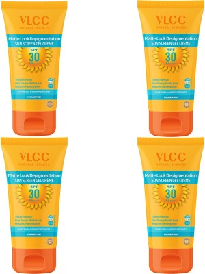 VLCC Sunscreen - SPF 30 PA+++ Matte Look Depigmentation SPF 30 Premium Sunscreen Gel Cream Combo (100gm X 4)(400 g)