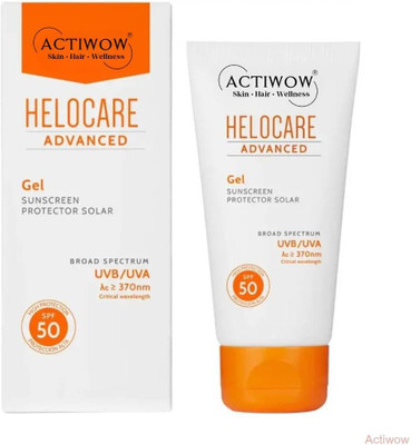 Actiwow Sunscreen - SPF 50 Helocare SPF 50 Sunscreen with Soft Lilac Floral Hint(60 g)