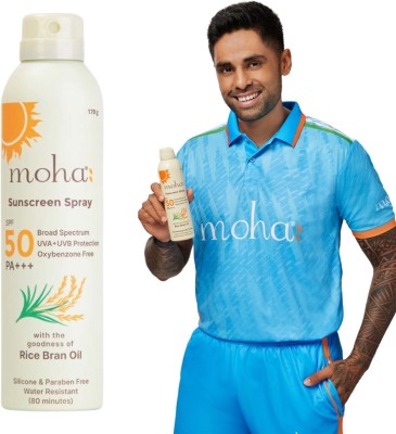 Moha Sunscreen - SPF 50 PA+++ Sunscreen Spray UVA+UVB Sun Protection, Water Resistant Sunscreen For Men, Women(100 g)