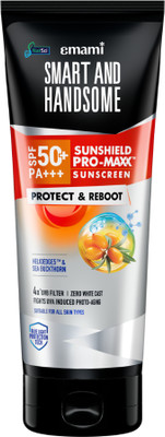 Smart and Handsome Sunscreen - SPF 50+ PA+++ Sunshield ProMaxx Sunscreen, SPF50+ PA+++, Protect&Reboot(50 g)