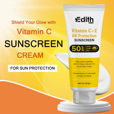 EDITH NATURALS Sunscreen - SPF 50 PA+++ Sunblock Cream For Indian Skin(50 g)