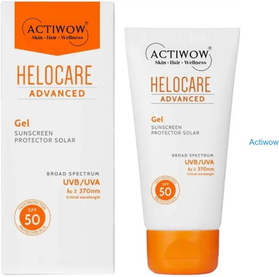 Actiwow Sunscreen - SPF 50 Helocare SPF 50 Sunscreen with Dual SPF and Moisturizing Action(60 g)