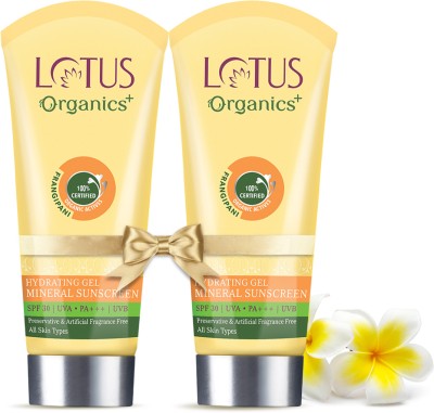 Lotus Organics+ Sunscreen - SPF 30 PA+++ Hydrating Gel Mineral Sunscreen(100 g)