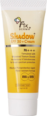Fixderma Sunscreen - SPF 50 PA+++ Shadow Sunscreen SPF 50+ Cream, for Dry Skin UVA UVB Protection(15 g)