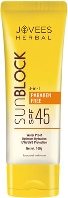 JOVEES Sunblock | For Normal to Dry Skin | UVA & UVB Protection(100 g)