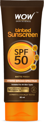 WOW SKIN SCIENCE Tinted Sunscreen - SPF 50 PA+++(80 ml)