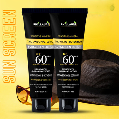 Phillauri Sunscreen - SPF 50 Sunscreen Lotion | Sunblock | For Normal to Dry Skin | UVA & UVB Protection(120 ml)