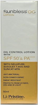 sunbless Sunscreen - SPF 50 PA+++ OC Sunscreen SPF 50 |Oil Control Broad Spectrum Protection | Lightweight Formula(50 ml)