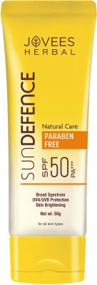 JOVEES Sun Defence Cream SPF 50 Sunscreen| For All Skin Type | UVA & UVB Protection(50 g)