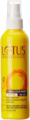 Lotus Professional Sunscreen - SPF 50 PA+++ Professional Phytorx Sunblock Mist SPF 50(100 ml)
