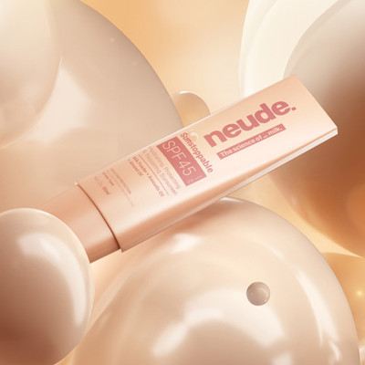 Neude Sunscreen - SPF 45 PA+++ Sunstoppable Sunscreen with SPF 45 PA+++ & No White Cast | Milk & Avocado Oil(100 ml)