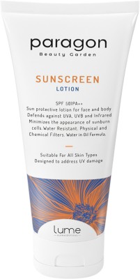 Lume Sunscreen - SPF 50 PA+++ Paragon Sunscreen SPF 50 Oily , Sensitive, Dry or Acne Prone Skin , Paraben Free(60 g)