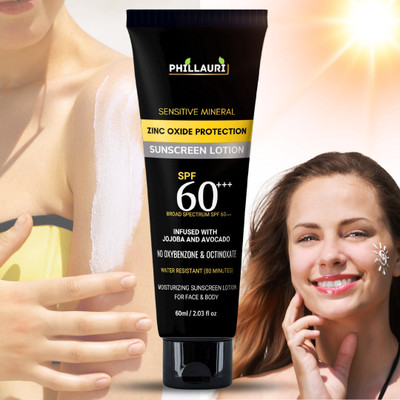 Phillauri Sunscreen - SPF 50 Brightening Sunscreen Lotion for Dry-Normal & Combination Skin | for Man & Woman(60 ml)