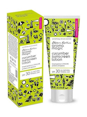 Aroma Magic Sunscreen - SPF 30 PA++ Cucumber Lotion|Brightens & Protect |For Normal to Sensitive skin(50 ml)