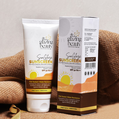 glazing beauty Sunscreen - SPF 50 PA+++ SunGlaze Sunscreen 100 Grams || UVA and UVB Rays Protection || SPF 50 PA+++(100 g)