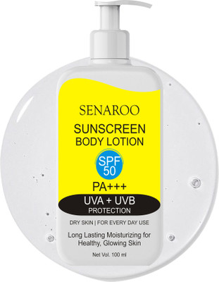 SENAROO Sunscreen - SPF 50 PA+++ Skin Lighten Brightening Whitening Sun screen Lotion On Body Lotion Cream(100 g)