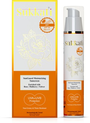 Sukkati Sunscreen - SPF 50 PA++++ SUNGUARD | UVA+UVB Protection| Non Greasy, Water Resistant(50 g)