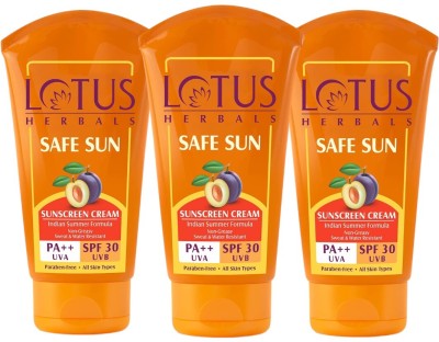 LOTUS HERBALS Sunscreen - SPF 30 PA++ SAFESUN CREAM(150 g)