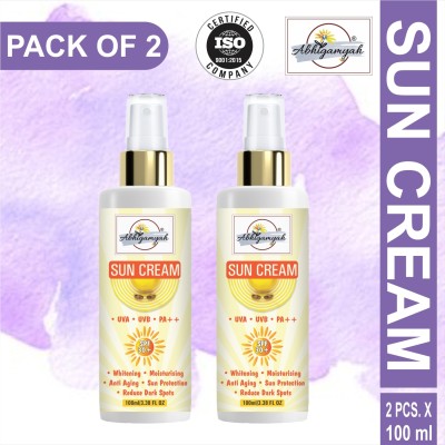 ABHIGAMYAH Sunscreen - SPF spf-30+ PA++ Sunscreen With Aloevera Extract For Complete Sun Protection_SPF 30 PA++(200 ml)