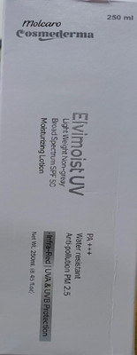 MOLCARO Sunscreen - SPF 50 PA+++ ELVIMOIST UV SPF 50 MOISTURIZING LOTION PACK OF 1(250 g)