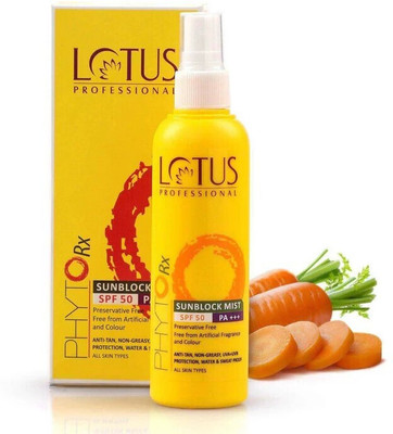Lotus Professional Sunscreen - SPF 50 PA+++ PHYTORX SUNBLOCK MIST.(100 ml)