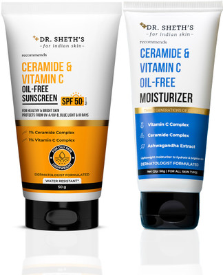 Dr. Sheth’s Oil-Free Duo Ceramide & Vitamin C + Moisturizer Protecting & Hydrating(2 Items in the set)