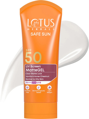 LOTUS HERBALS Sunscreen - SPF 50 PA+++ SAFESUN UV SCREEN MATTEGEL(50 g)