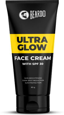 BEARDO Ultraglow All in One Face Cream For Men with SPF 30 | Skin Brightening Face Cream | Dark Spot Reduction | Sun Protection |(60 g)