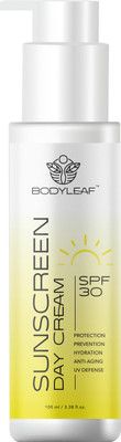 bodyleaf Sunscreen - SPF 30 PA++ Hydrating Day Cream with SPF 30 for Radiant and Protected Skin(100 ml)