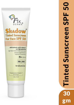 Fixderma Sunscreen - SPF 50 PA+++ Shadow Tinted Sunscreen SPF 50 with Vitamin E, Sunscreen for UVA-UVB Protection(30 g)