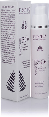 FUSCHIA Sunscreen - SPF 50+ PA++++ UV Protect SPF 50+ Vegan Sunscreen UVA/UVB, Matte Gel,No White Cast(50 g)