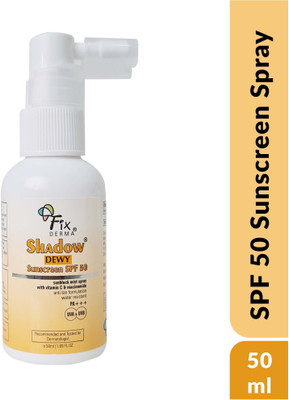 Fixderma Sunscreen - SPF 50 PA+++ Shadow Dewy Sunscreen SPF 50 Sunblock Spray with Vitamin C, UVA-UVB Protection(50 ml)